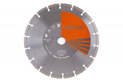Obrázek produktu Kotouč diamantový segment 230x2,6x22,2mm FESTA 21323 0