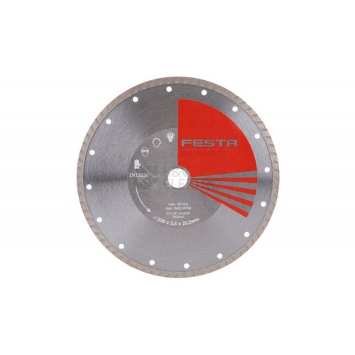 Kotouč diamantový FESTA TURBO 230x2,6x22,2mm 21423