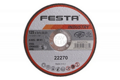 Obrázek produktu Kotouč řezný FESTA INDUSTRY na kov 125x2x22,2mm 22270 0