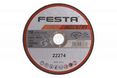 Obrázek produktu Kotouč řezný FESTA INDUSTRY na kov 150x2x22,2mm 22274 0