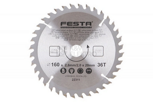 Obrázek produktu Pilový kotouč na dřevo SK 160/2,8/20mm 36T 22311 0