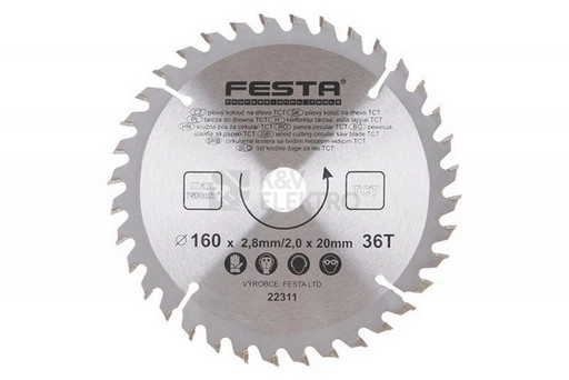 Obrázek produktu Pilový kotouč na dřevo SK 160/2,8/20mm 36T 22311 0