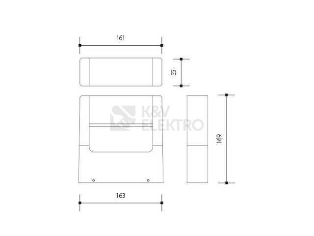 Obrázek produktu Venkovní nástěnné LED svítidlo FARO N antracit Panlux PN42100043 2