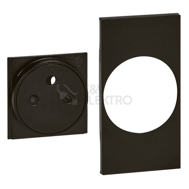 Obrázek produktu Bticino Living now krytka zásuvky 2P+T 2 moduly zarovnaná černá KG55F 0