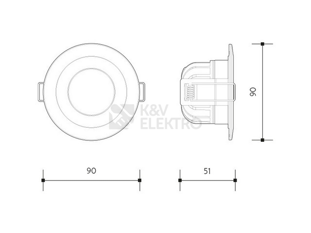 Obrázek produktu Podhledové LED svítidlo Panlux PP COB IP65 8W 3000K bílá PN14100028 1