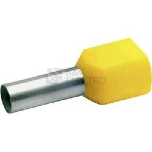 Lisovací dutinky dvojité žluté DD 1,0-8 průřez 1mm2 délka 8mm (500ks)