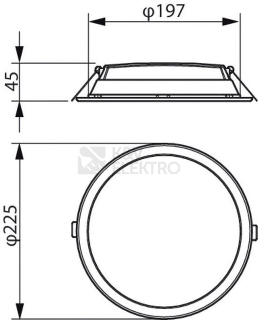 Obrázek produktu Podhledové LED svítidlo Philips Ledinaire DN065B G3 LED20/830 19,5W D200 RD 3000K teplá bílá 1