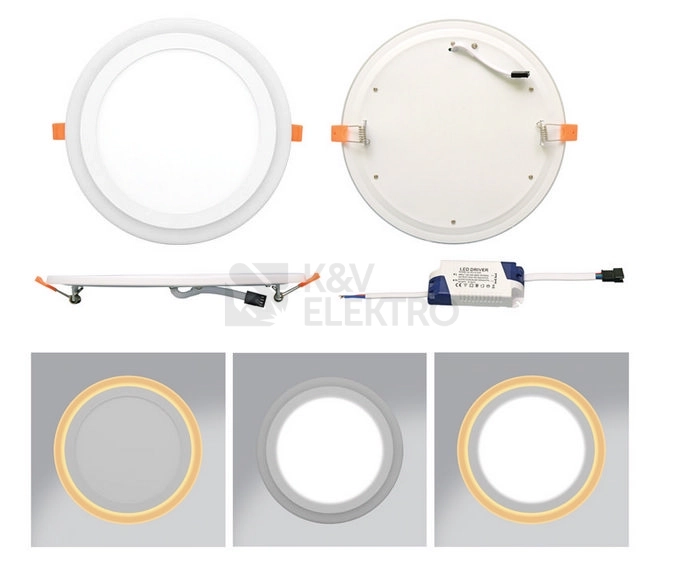 Obrázek produktu Svítidlo Ecolite DUO 4000K+2700K LED-DUO-R18W 1