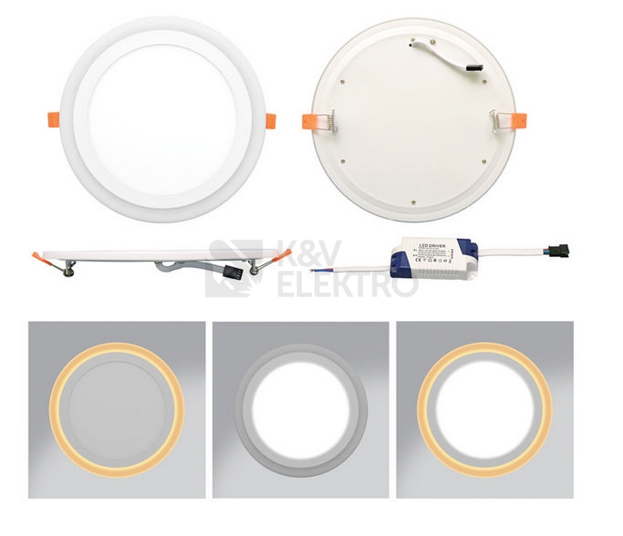 Obrázek produktu Svítidlo Ecolite DUO 4000K+2700K LED-DUO-S12W 1