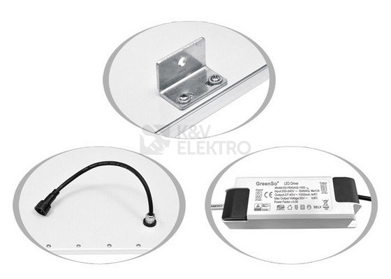 Obrázek produktu LED panel Ecolite ZEUS LED-GPL44-40/BI/IP44 60x60cm 2