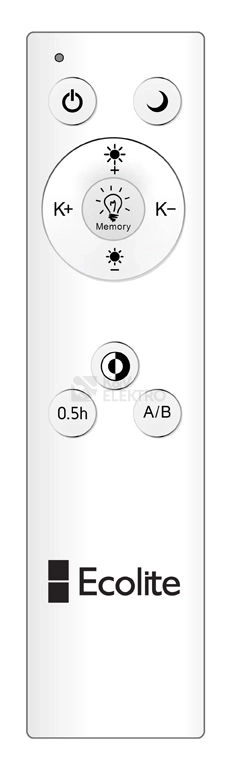 Obrázek produktu Stropní LED svítidlo Ecolite NEST WMKL01R-40W/LED-BI bílá 3000-6500K s dálkovým ovladačem 5