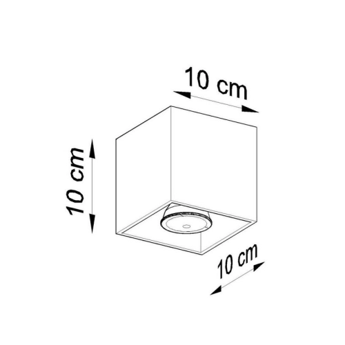 Stropní svítidlo SOLLUX Quad 1 GU10 1x40W bez zdroje SL.0024 šedá (obrázek 8)