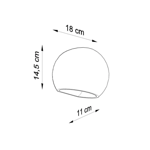 Nástěnné keramické svítidlo SOLLUX Globe E27 1x60W bez zdroje SL.0032 (obrázek 5)