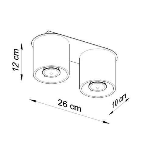 Stropní svítidlo SOLLUX Orbis 2 GU10 2x40W bez zdroje SL.0056 bílá (obrázek 3)