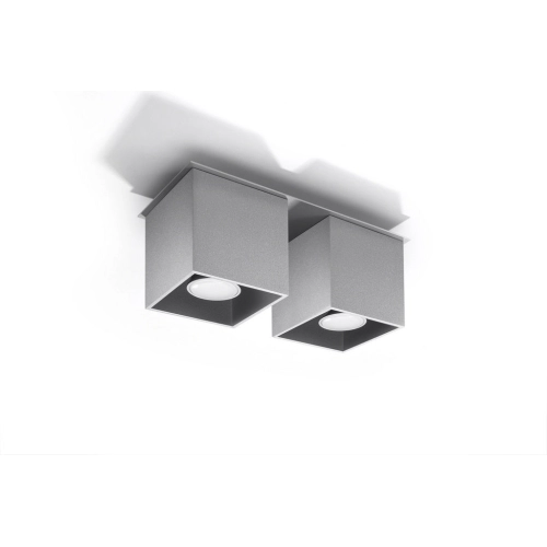 Stropní svítidlo SOLLUX Quad 2 GU10 2x40W bez zdroje SL.0064 šedá (obrázek 2)