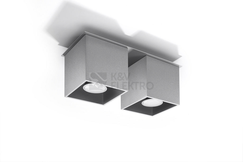 Obrázek produktu Stropní svítidlo SOLLUX Quad 2 GU10 2x40W bez zdroje SL.0064 šedá 1