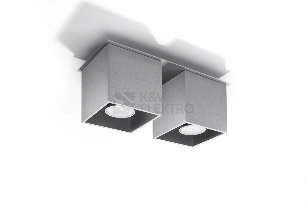 Obrázek produktu Stropní svítidlo SOLLUX Quad 2 GU10 2x40W bez zdroje SL.0064 šedá 1