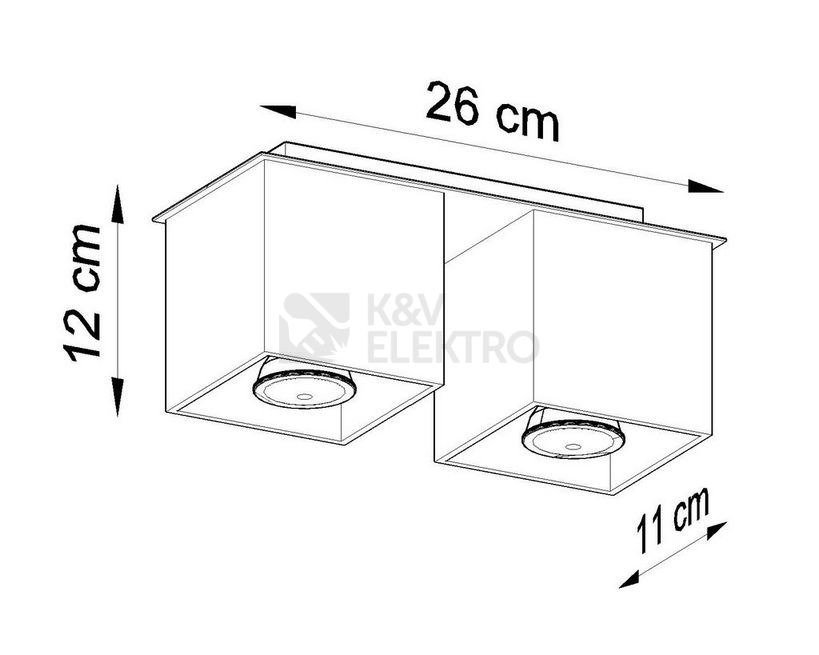 Obrázek produktu Stropní svítidlo SOLLUX Quad 2 GU10 2x40W bez zdroje SL.0065 bílá 3