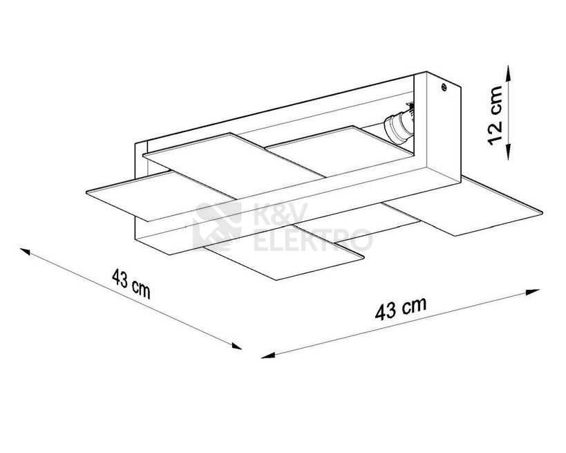Obrázek produktu Stropní svítidlo SOLLUX Feniks 2 E27 2x60W bez zdroje SL.0074 wenge 3
