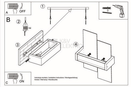 Obrázek produktu Nástěnné svítidlo SOLLUX Feniks 1 E27 1x60W bez zdroje SL.0075 wenge 4