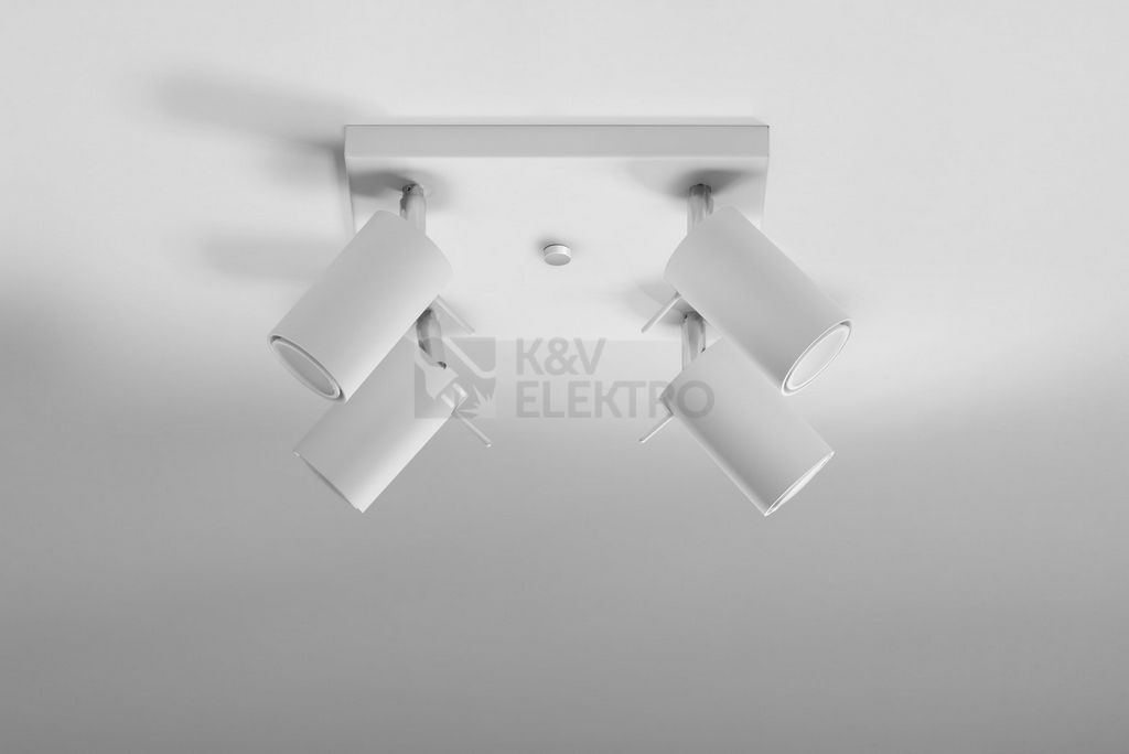 Obrázek produktu Stropní bodové svítidlo SOLLUX Ring 4 GU10 4x40W bez zdroje SL.0090 bílá 1