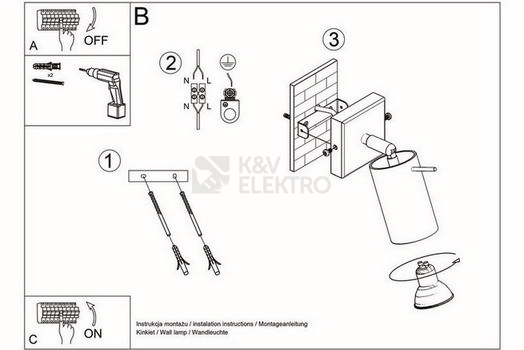 Obrázek produktu Nástěnné bodové svítidlo SOLLUX Ring GU10 1x40W bez zdroje SL.0091 černá 4