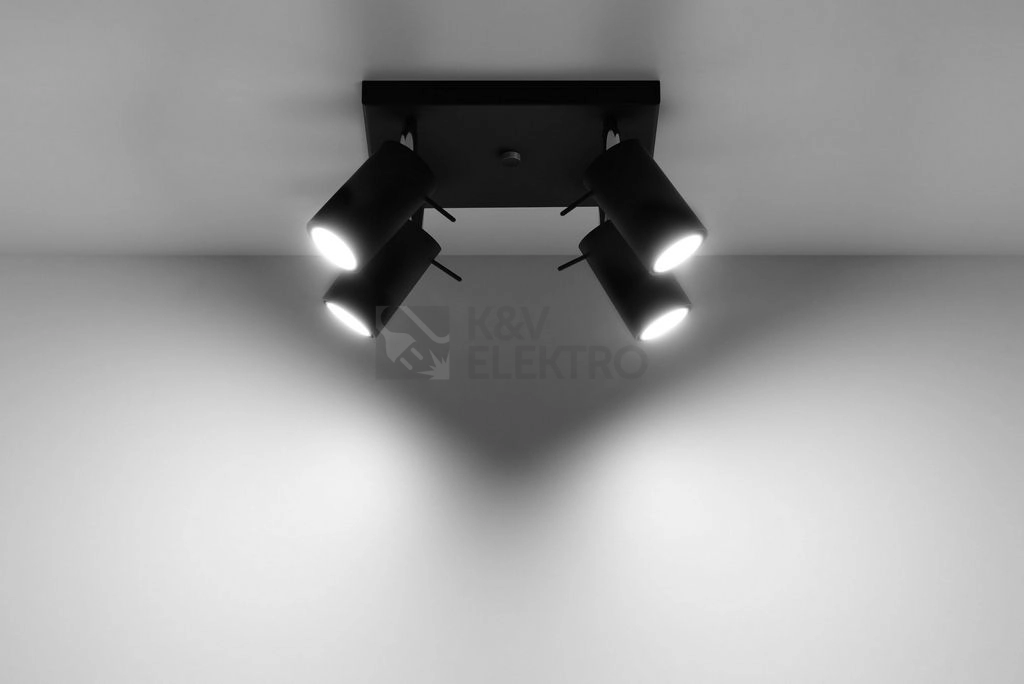 Obrázek produktu Stropní bodové svítidlo SOLLUX Ring 4 GU10 4x40W SL.0094 černá 2