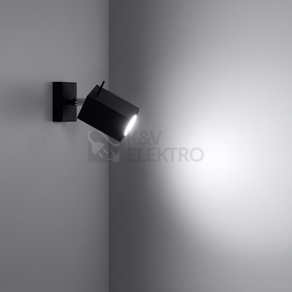 Obrázek produktu Nástěnné bodové svítidlo SOLLUX Merida GU10 1x40W bez zdroje SL.0099 černá 2