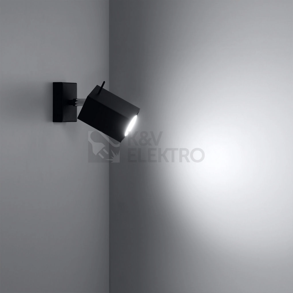 Obrázek produktu Nástěnné bodové svítidlo SOLLUX Merida GU10 1x40W bez zdroje SL.0099 černá 2