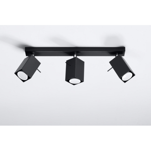 Bodové svítidlo SOLLUX Merida 3 GU10 3x40W bez zdroje SL.0101 černá