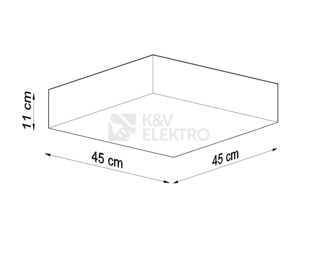 Obrázek produktu Stropní svítidlo SOLLUX Horus 45cm E27 3x60W bez zdroje SL.0139 černá 3