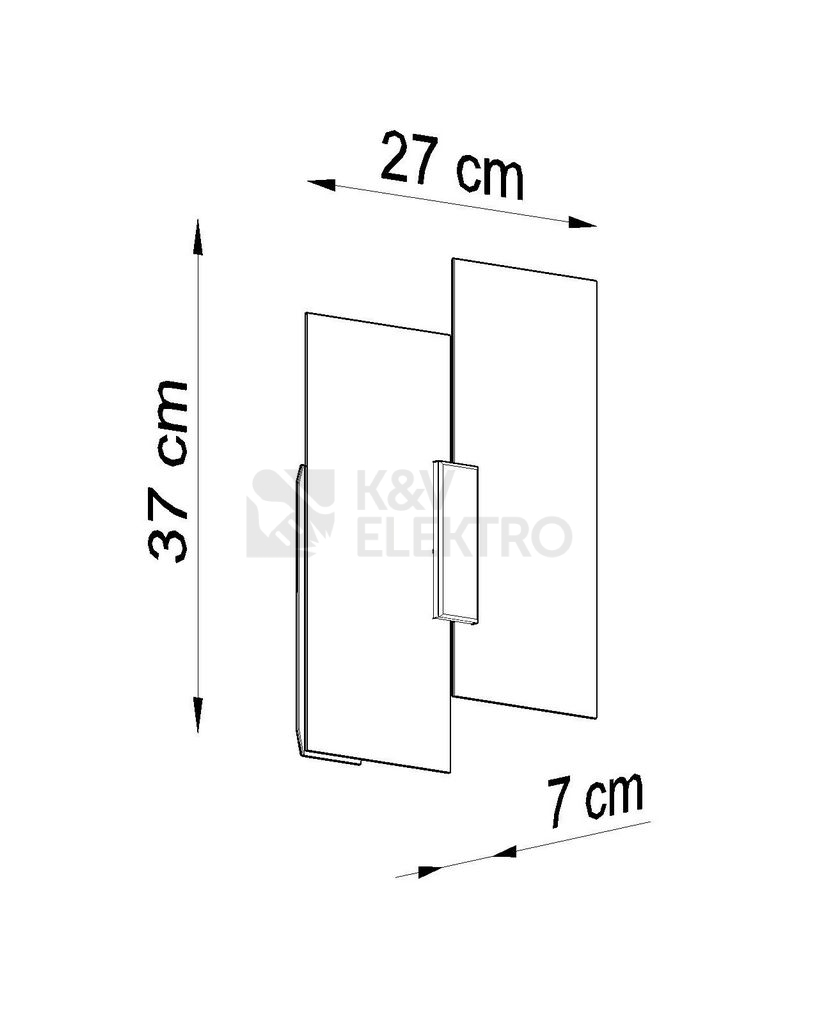 Obrázek produktu Nástěnné svítidlo SOLLUX Fabiano E27 2x60W bez zdroje SL.0197 3
