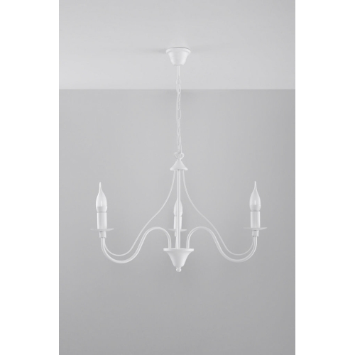 Lustr SOLLUX Minerwa 3 E14 3x40W bez zdroje SL.0213 bílá