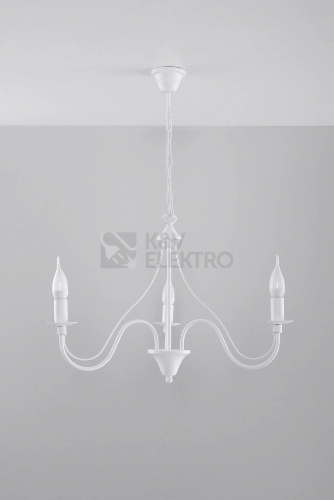 Obrázek produktu Lustr SOLLUX Minerwa 3 E14 3x40W bez zdroje SL.0213 bílá 1