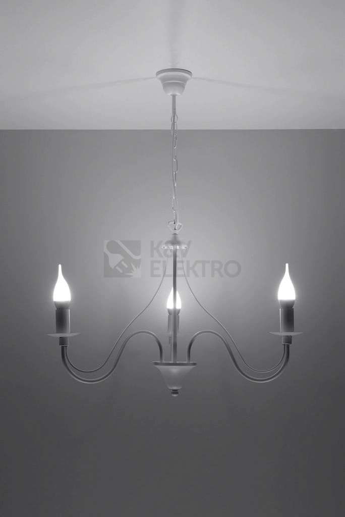 Obrázek produktu Lustr SOLLUX Minerwa 3 E14 3x40W bez zdroje SL.0213 bílá 2