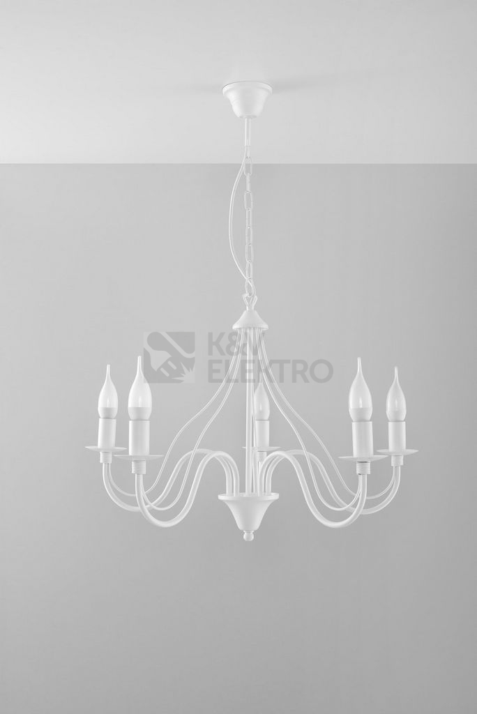 Obrázek produktu Lustr SOLLUX Minerwa 5 E14 5x40W bez zdroje SL.0214 bílá 1