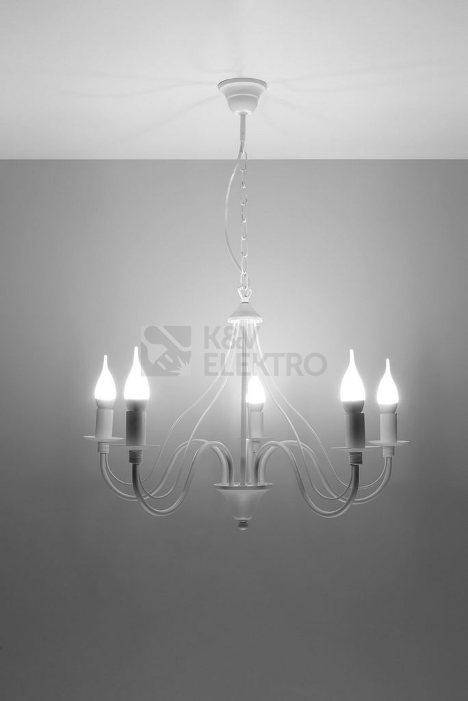 Obrázek produktu Lustr SOLLUX Minerwa 5 E14 5x40W bez zdroje SL.0214 bílá 2