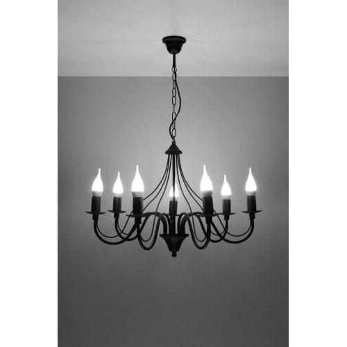 Lustr SOLLUX Minerwa 7 E14 7x40W bez zdroje SL.0219 černá (obrázek 4)