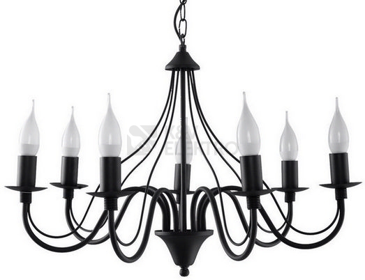 Obrázek produktu Lustr SOLLUX Minerwa 7 E14 7x40W bez zdroje SL.0219 černá 0