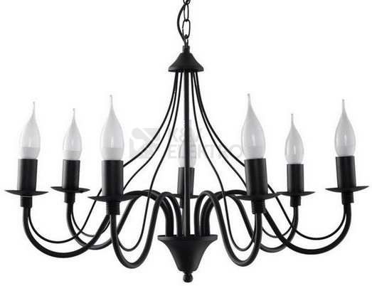 Obrázek produktu Lustr SOLLUX Minerwa 7 E14 7x40W bez zdroje SL.0219 černá 0