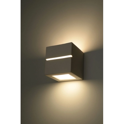 Nástěnné keramické svítidlo SOLLUX Leo line E27 1x60W bez zdroje SL.0230 bílá (obrázek 5)