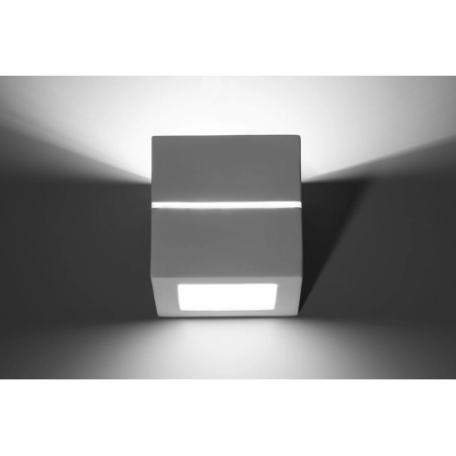 Nástěnné keramické svítidlo SOLLUX Leo line E27 1x60W bez zdroje SL.0230 bílá (obrázek 8)