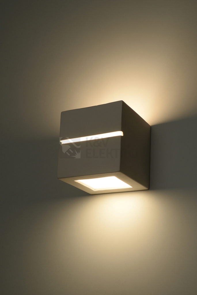 Obrázek produktu Nástěnné keramické svítidlo SOLLUX Leo line E27 1x60W bez zdroje SL.0230 bílá 2