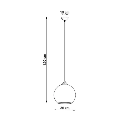 Lustr SOLLUX Ball E27 1x60W bez zdroje SL.0248 průhledné sklo (obrázek 3)