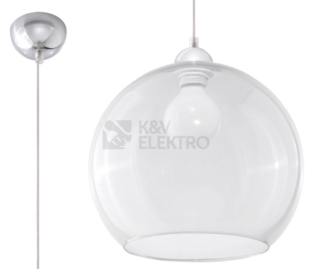 Obrázek produktu  Lustr SOLLUX Ball E27 1x60W bez zdroje SL.0248 průhledné sklo 0