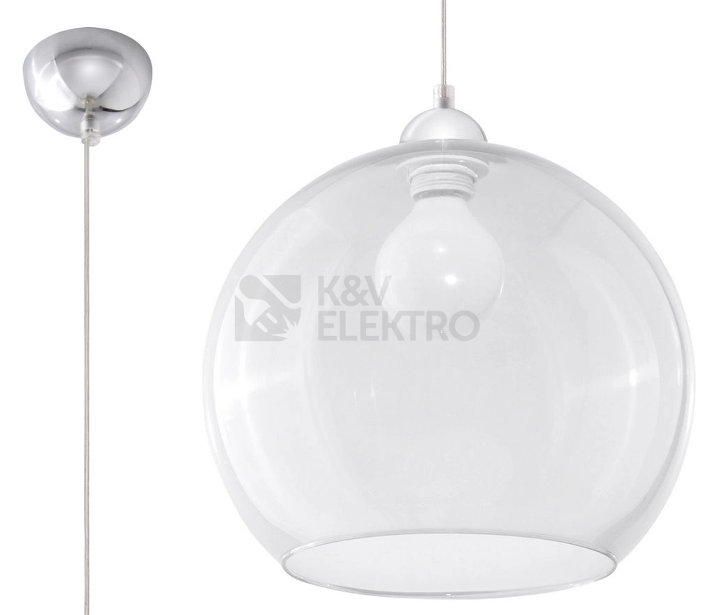 Obrázek produktu Lustr SOLLUX Ball E27 1x60W bez zdroje SL.0248 průhledné sklo 0