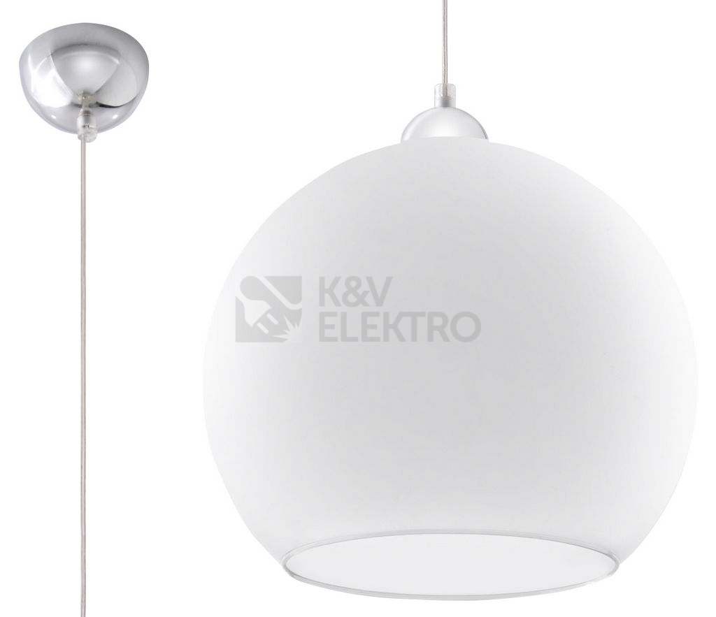 Obrázek produktu Lustr SOLLUX Ball E27 1x60W bez zdroje SL.0256 bílé sklo 0