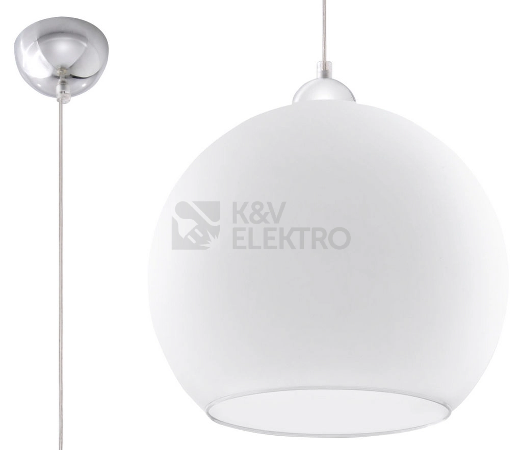 Obrázek produktu Lustr SOLLUX Ball E27 1x60W bez zdroje SL.0256 bílé sklo 0