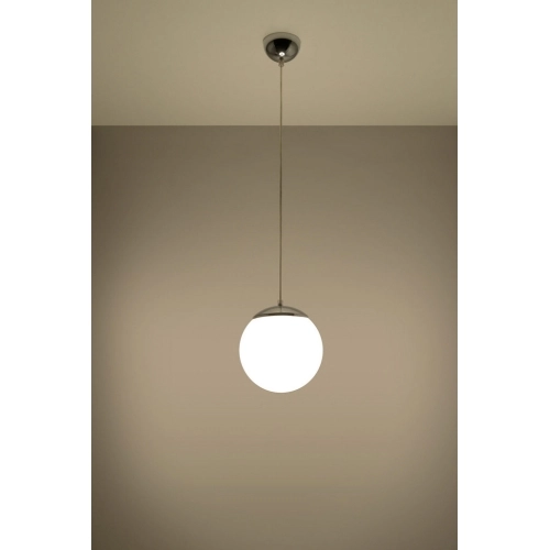 Lustr SOLLUX Ugo 20cm E27 1x60W bez zdroje SL.0263 bílé sklo/chrom (obrázek 3)