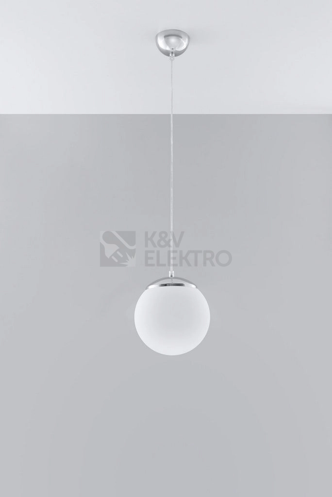 Obrázek produktu Lustr SOLLUX Ugo 20cm E27 1x60W bez zdroje SL.0263 bílé sklo/chrom 1